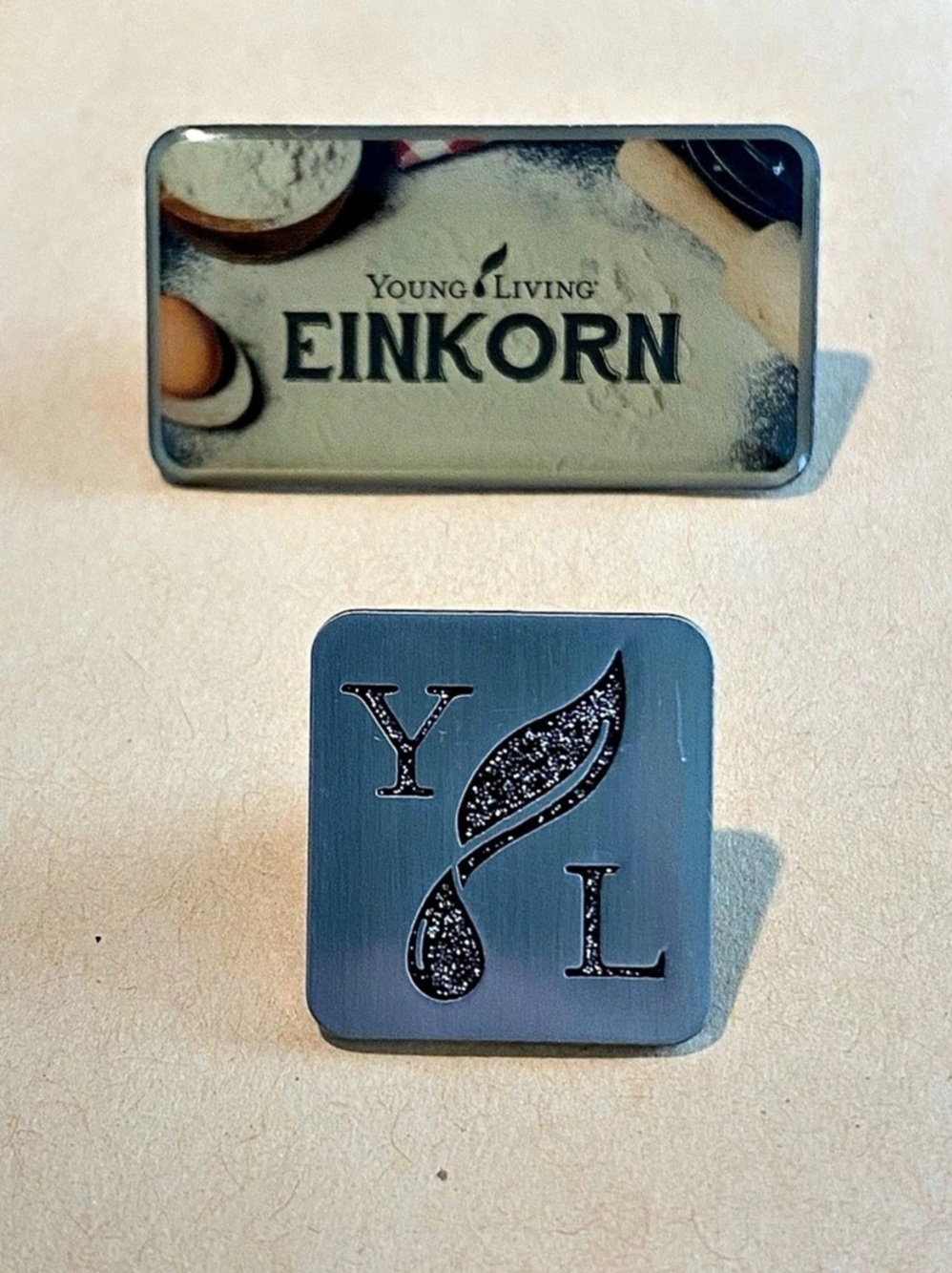 Young Living Logo Pin Set Silver & Black